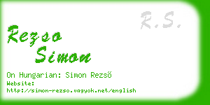 rezso simon business card