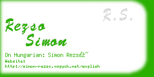 rezso simon business card